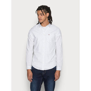 Tommy Jeans pánská bílá košile - XL (YBR)